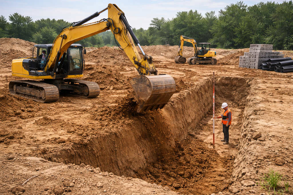 Escavações, Baldrames e Valas